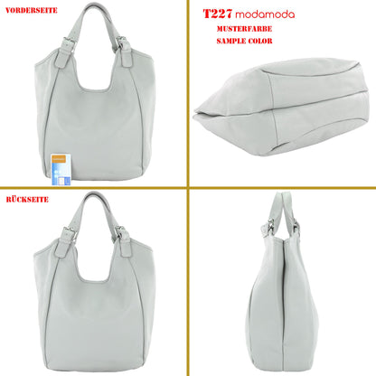 modamoda de T227  Damen Shopper Schultertasche Leder Large handmade in Italy