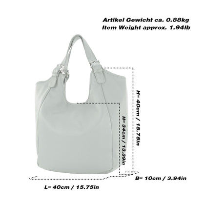 modamoda de T227  Damen Shopper Schultertasche Leder Large handmade in Italy