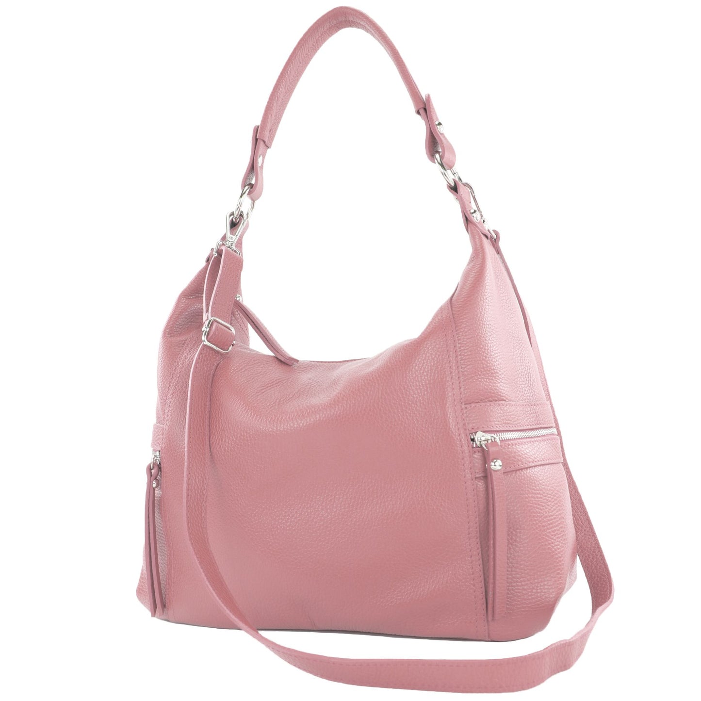 modamoda de T229 Damen Schultertasche Shopper aus Leder Large handmade in Italy