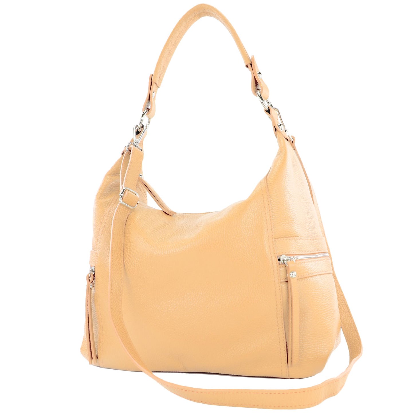 modamoda de T229 Damen Schultertasche Shopper aus Leder Large handmade in Italy