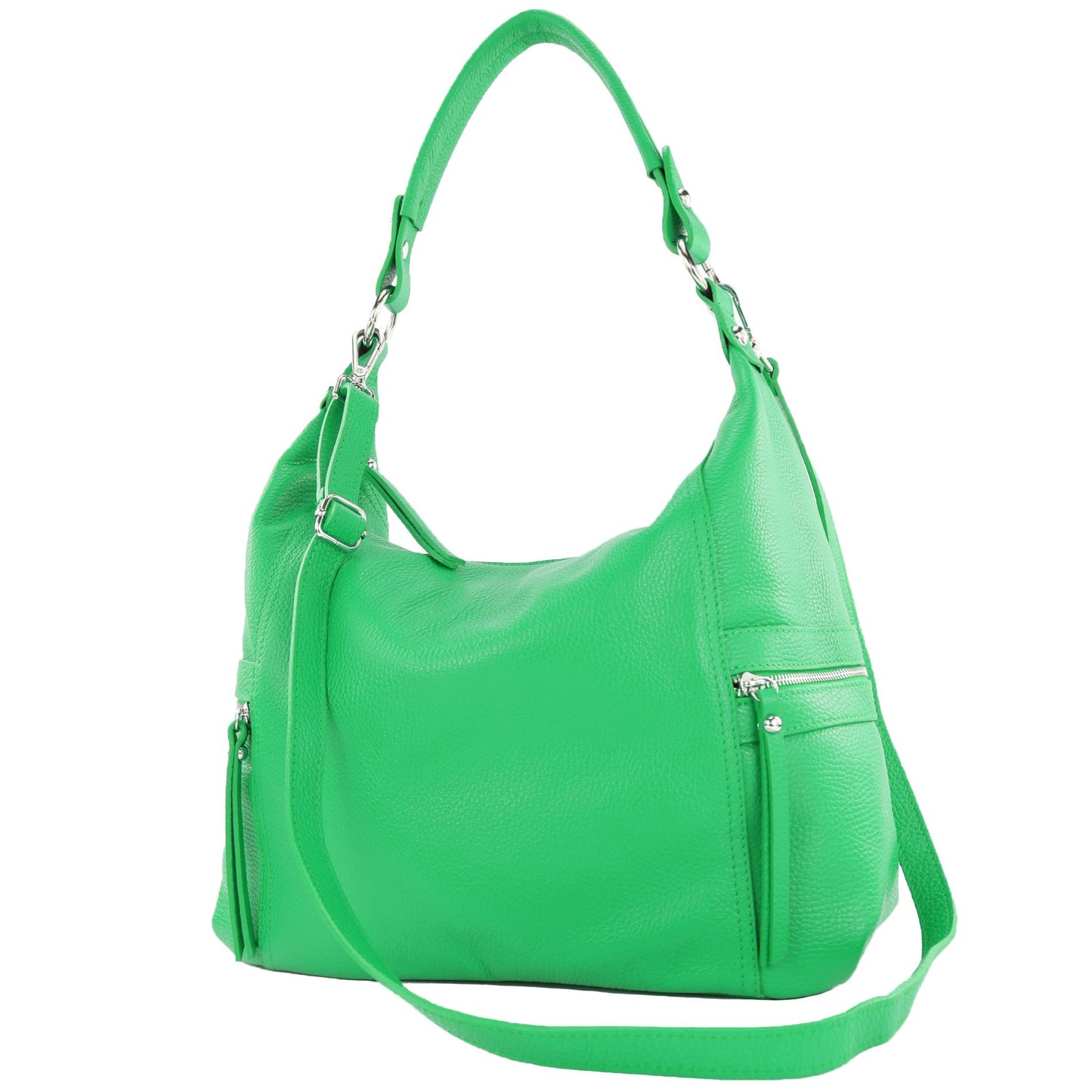 modamoda de T229 Damen Schultertasche Shopper aus Leder Large handmade in Italy