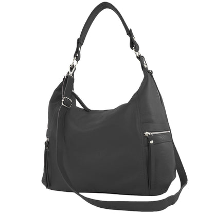 modamoda de T229 Damen Schultertasche Shopper aus Leder Large handmade in Italy