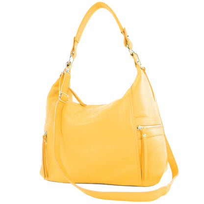 modamoda de T229 Damen Schultertasche Shopper aus Leder Large handmade in Italy