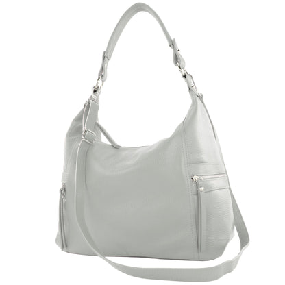 modamoda de T229 Damen Schultertasche Shopper aus Leder Large handmade in Italy