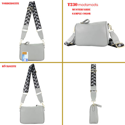 modamoda de T230 Damen Leder Umhängetasche Schultertasche handmade in Italy
