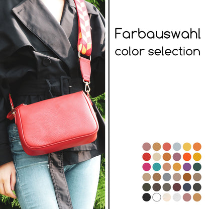 modamoda de T230 Damen Leder Umhängetasche Schultertasche handmade in Italy