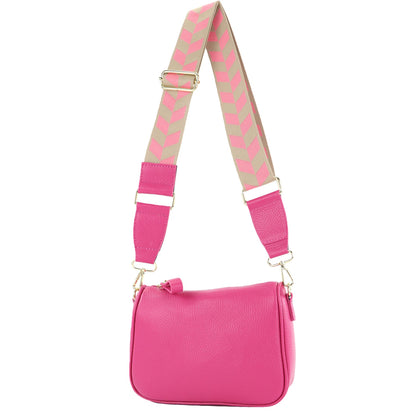modamoda de T230 Damen Leder Umhängetasche Schultertasche handmade in Italy