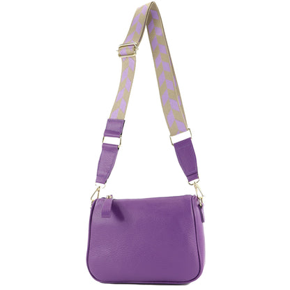 modamoda de T230 Damen Leder Umhängetasche Schultertasche handmade in Italy
