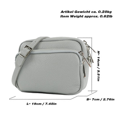 modamoda de - T231 - ital. Umhängetasche Klein Small aus Leder