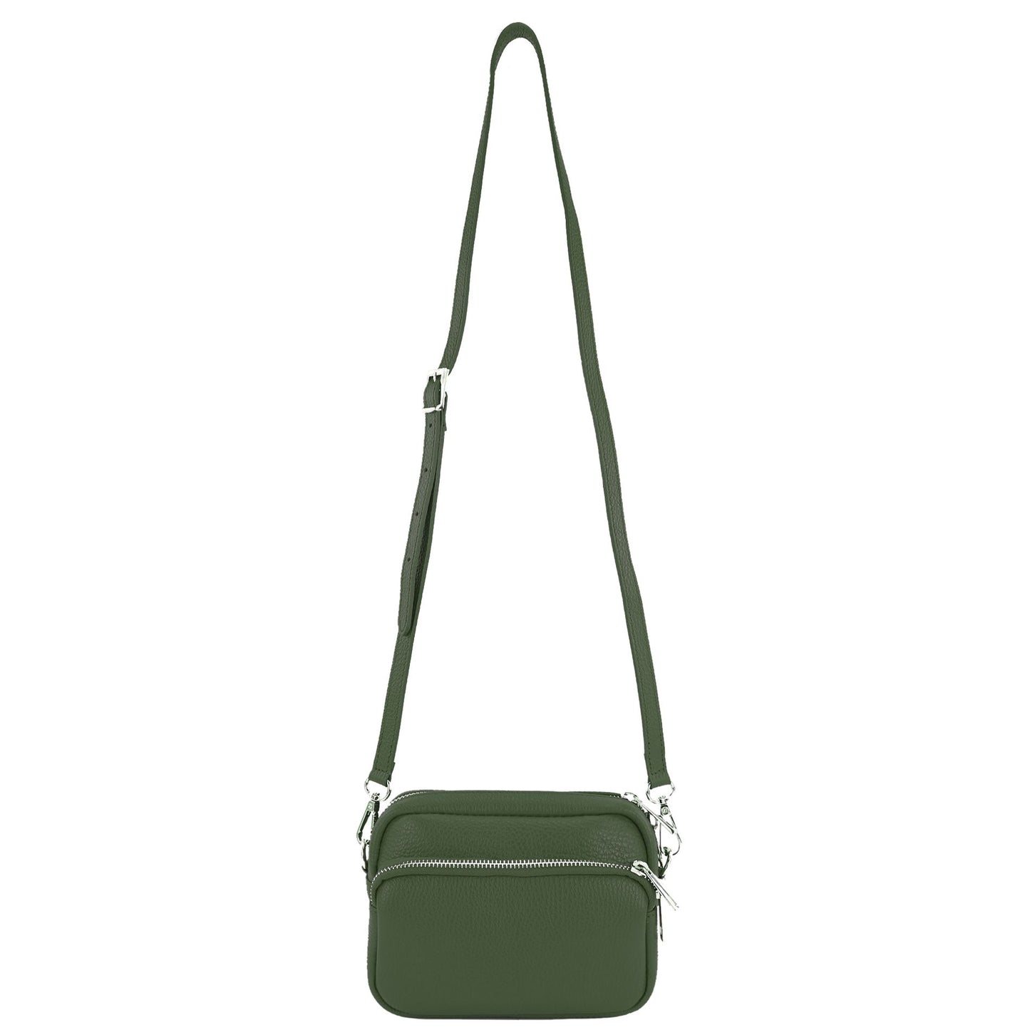 modamoda de - T231 - ital. Umhängetasche Klein Small aus Leder