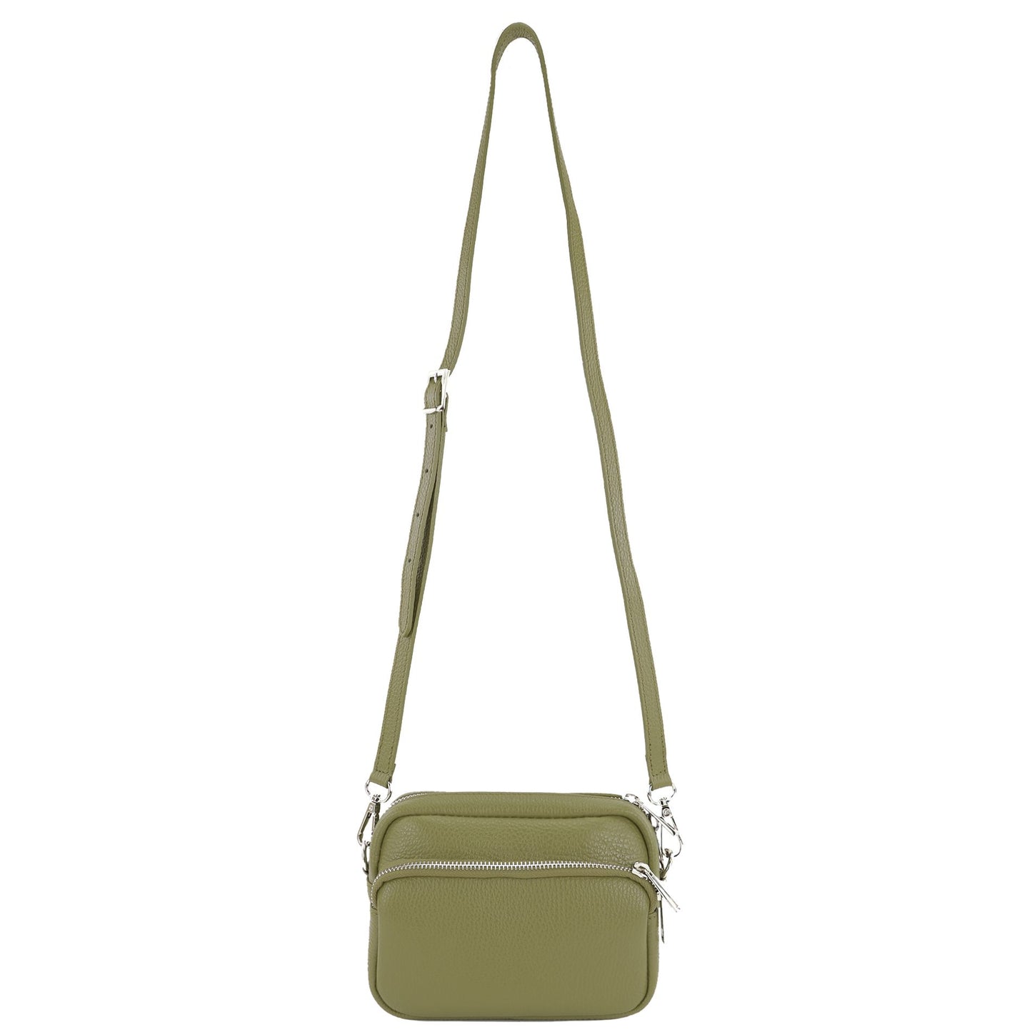 modamoda de - T231 - ital. Umhängetasche Klein Small aus Leder