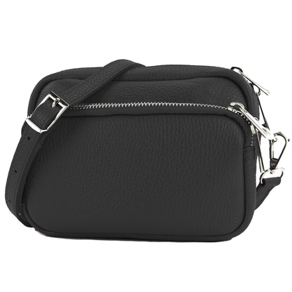modamoda de - T231 - ital. Umhängetasche Klein Small aus Leder