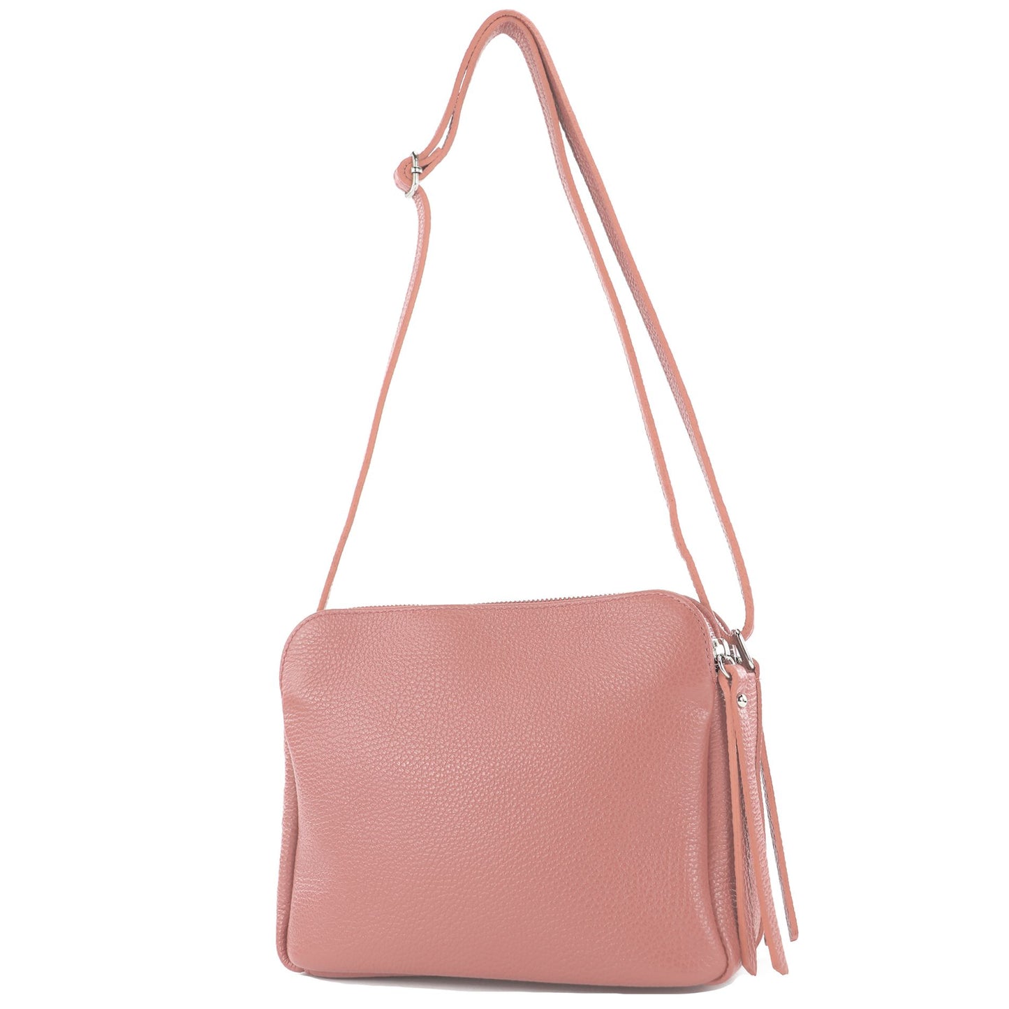 modamoda de - T232 - ital. Damen Umhängetasche Leder Medium