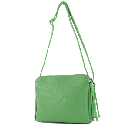 modamoda de - T232 - ital. Damen Umhängetasche Leder Medium