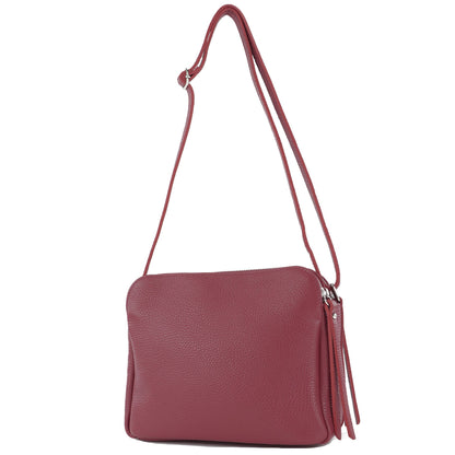 modamoda de - T232 - ital. Damen Umhängetasche Leder Medium