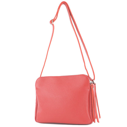 modamoda de - T232 - ital. Damen Umhängetasche Leder Medium
