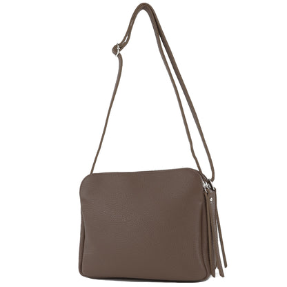 modamoda de - T232 - ital. Damen Umhängetasche Leder Medium