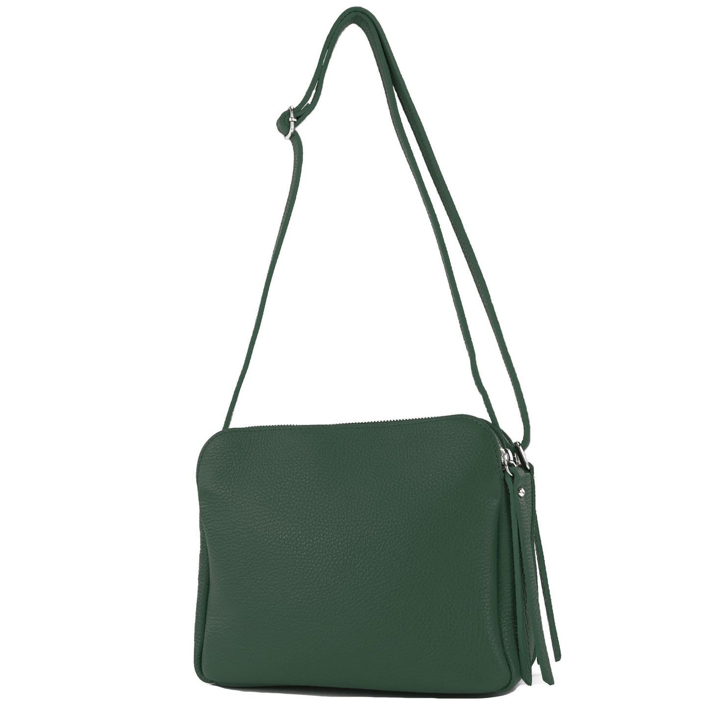 modamoda de - T232 - ital. Damen Umhängetasche Leder Medium