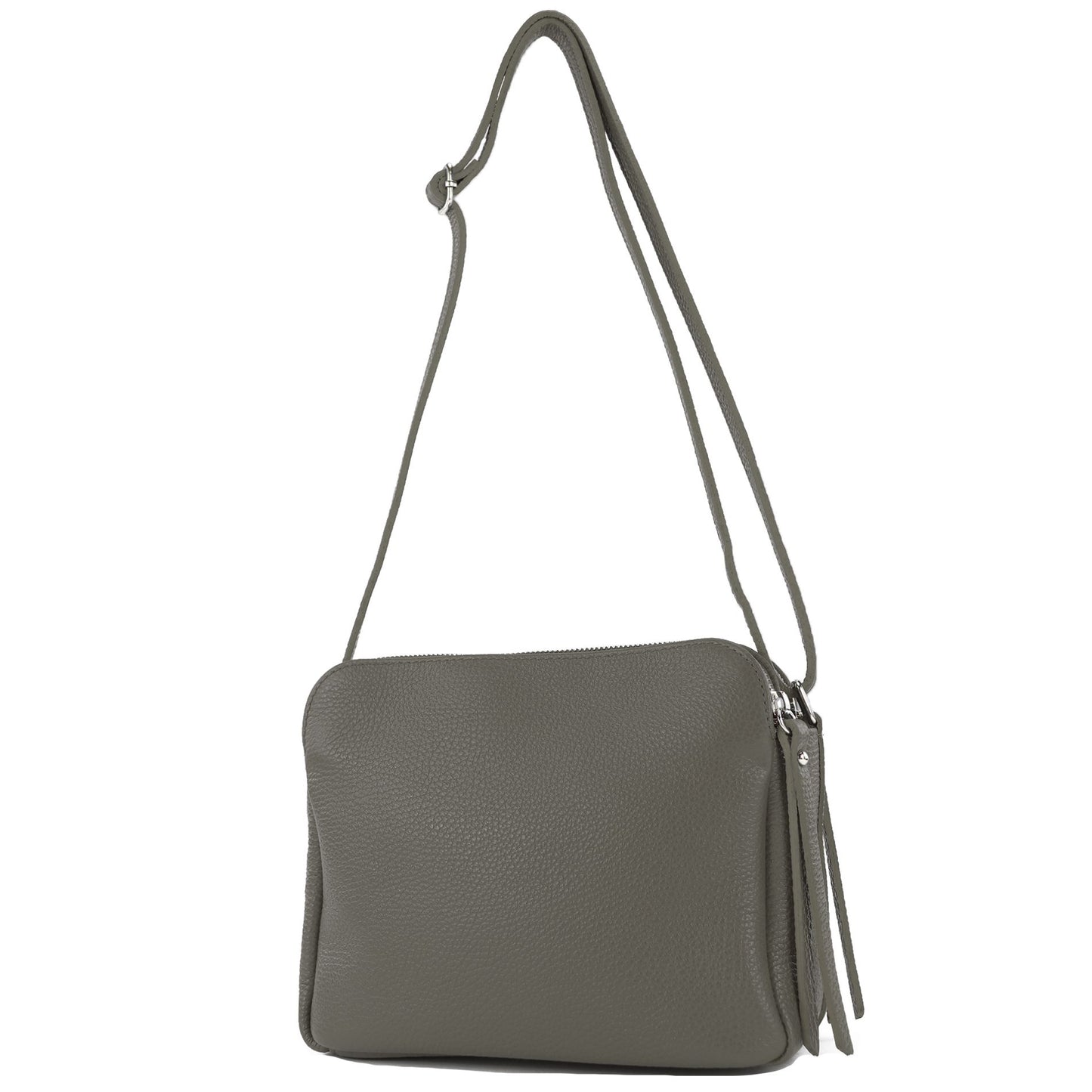 modamoda de - T232 - ital. Damen Umhängetasche Leder Medium