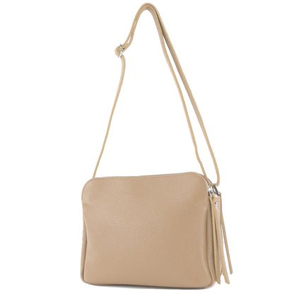 modamoda de - T232 - ital. Damen Umhängetasche Leder Medium