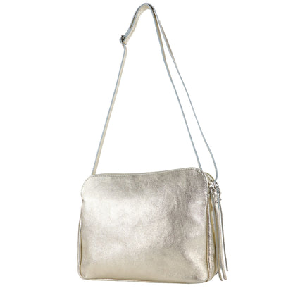 modamoda de - T232 - ital. Damen Umhängetasche Leder Medium