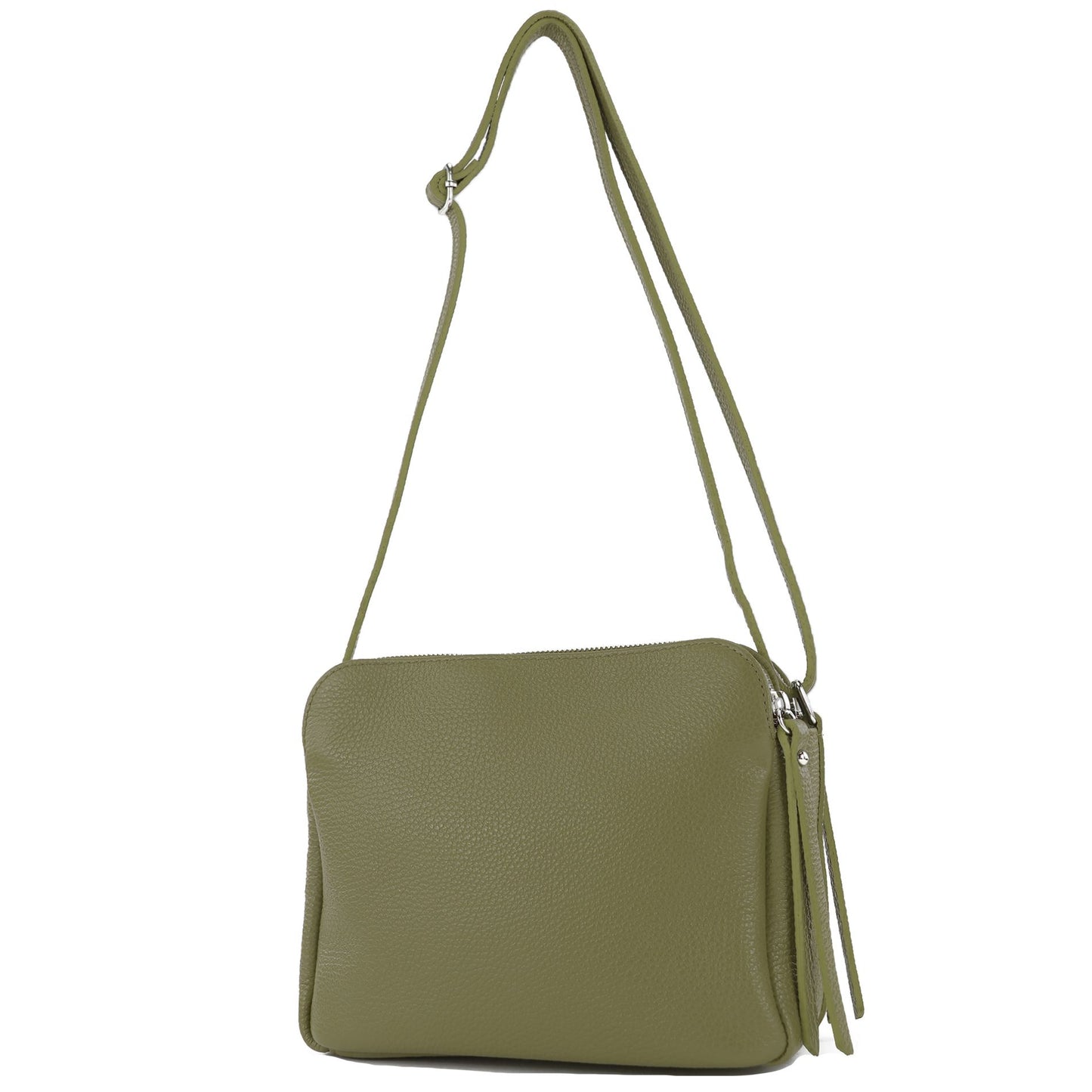 modamoda de - T232 - ital. Damen Umhängetasche Leder Medium