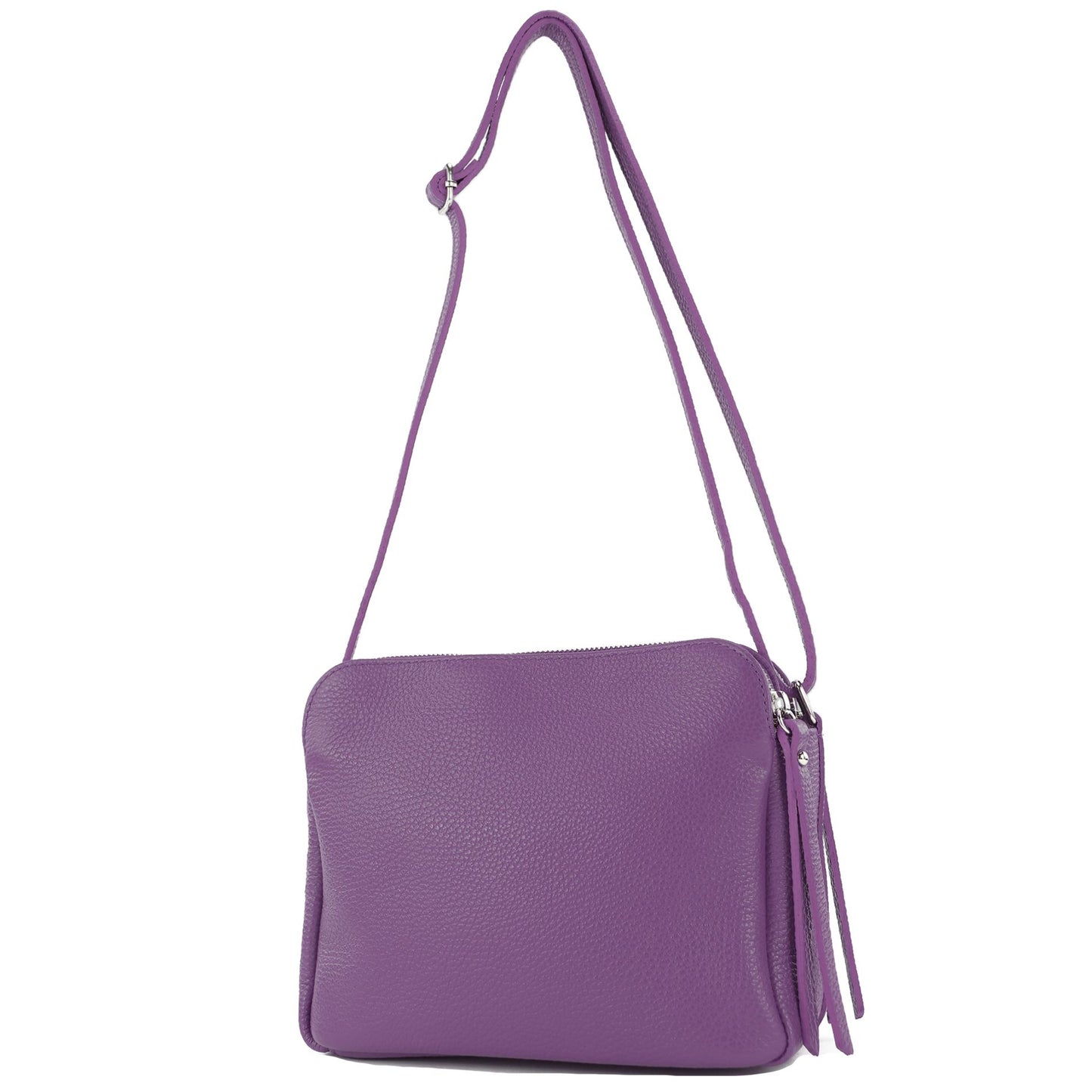 modamoda de - T232 - ital. Damen Umhängetasche Leder Medium