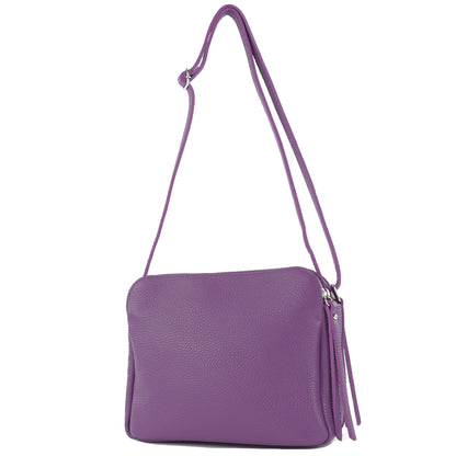 modamoda de - T232 - ital. Damen Umhängetasche Leder Medium
