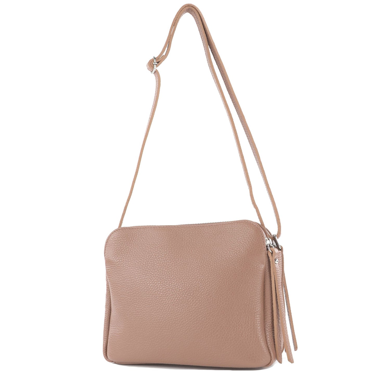 modamoda de - T232 - ital. Damen Umhängetasche Leder Medium