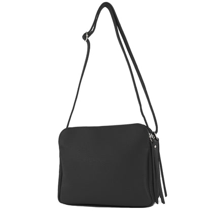 modamoda de - T232 - ital. Damen Umhängetasche Leder Medium