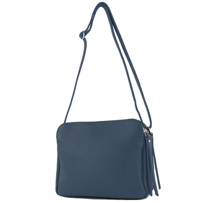 modamoda de - T232 - ital. Damen Umhängetasche Leder Medium