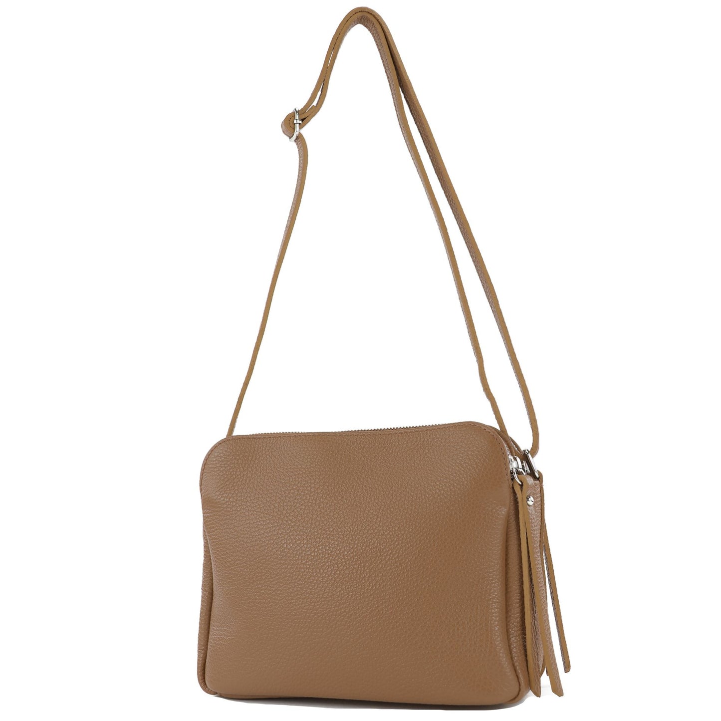 modamoda de - T232 - ital. Damen Umhängetasche Leder Medium