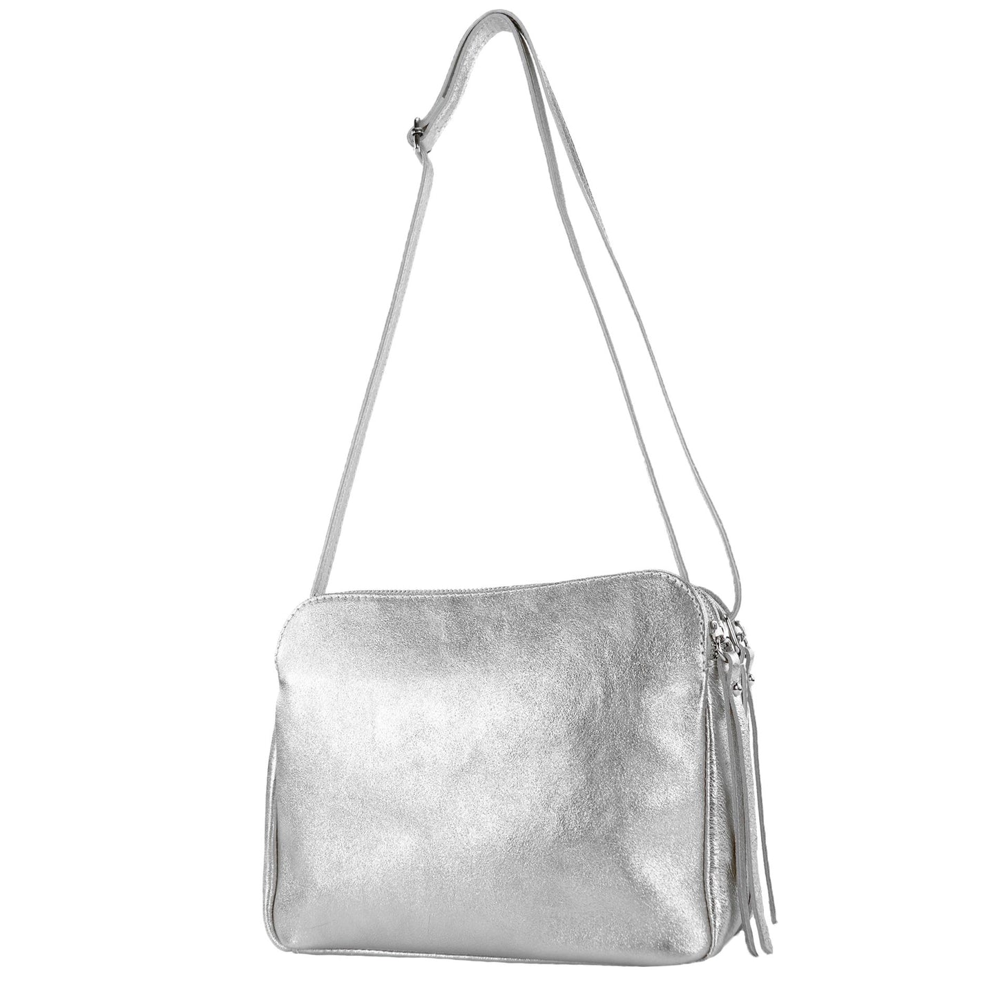 modamoda de - T232 - ital. Damen Umhängetasche Leder Medium