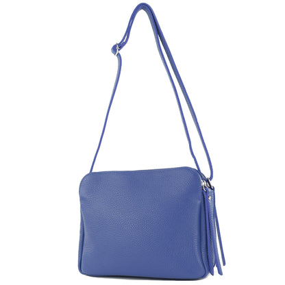 modamoda de - T232 - ital. Damen Umhängetasche Leder Medium