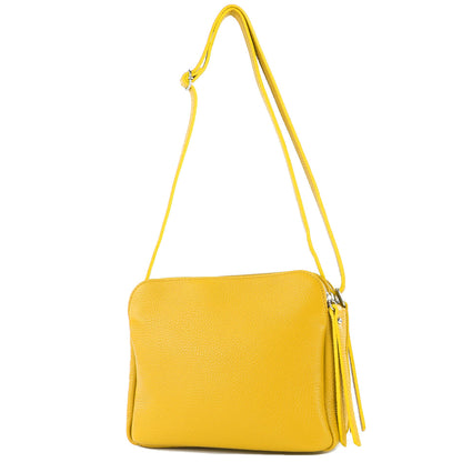 modamoda de - T232 - ital. Damen Umhängetasche Leder Medium