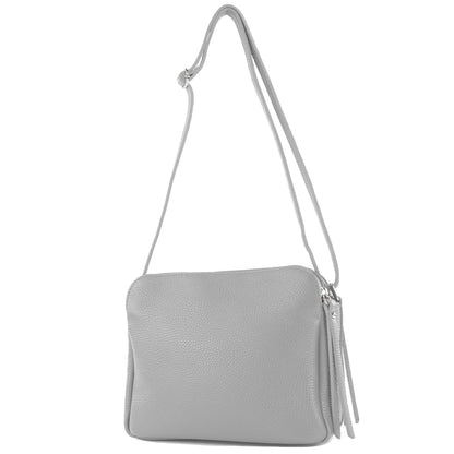 modamoda de - T232 - ital. Damen Umhängetasche Leder Medium