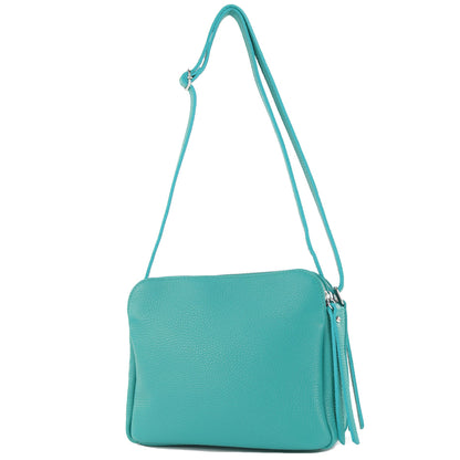 modamoda de - T232 - ital. Damen Umhängetasche Leder Medium