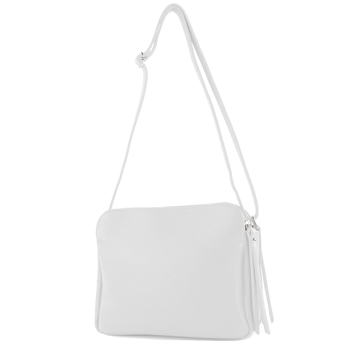 modamoda de - T232 - ital. Damen Umhängetasche Leder Medium