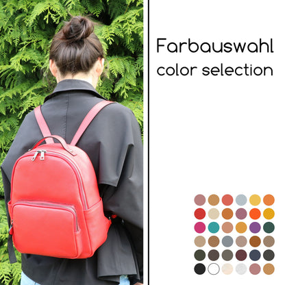 modamoda de - T234 - Damen Rucksack Tasche ital. Echtleder