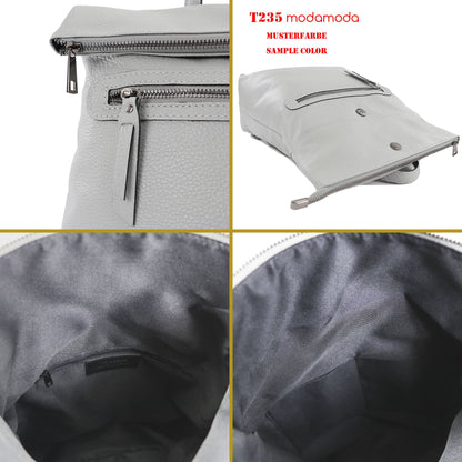 modamoda de - T235 - Damen Rucksack Tasche ital. Echtleder