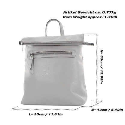 modamoda de - T235 - Damen Rucksack Tasche ital. Echtleder