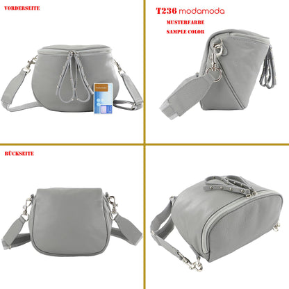 modamoda de - T236 - Umhängetasche Klein Small aus  ital. Leder