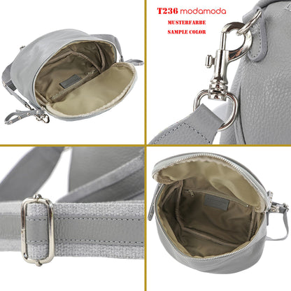modamoda de - T236 - Umhängetasche Klein Small aus  ital. Leder