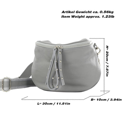 modamoda de - T236 - Umhängetasche Klein Small aus  ital. Leder