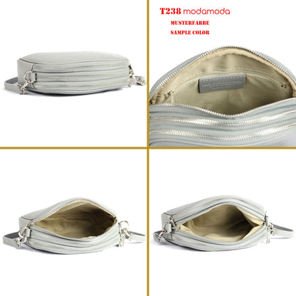 modamoda de - T238 - ital. Damen Umhängetasche Leder Medium