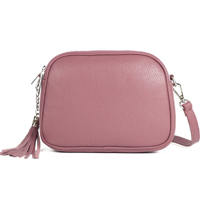modamoda de - T238 - ital. Damen Umhängetasche Leder Medium