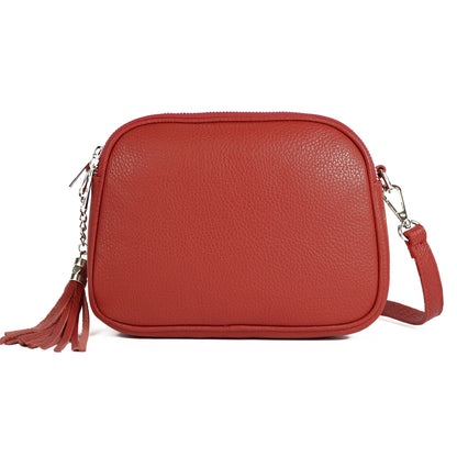 modamoda de - T238 - ital. Damen Umhängetasche Leder Medium
