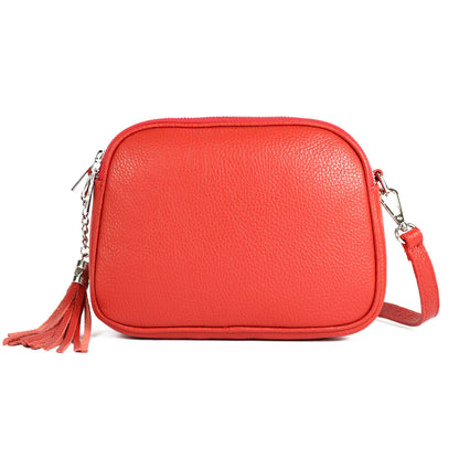 modamoda de - T238 - ital. Damen Umhängetasche Leder Medium
