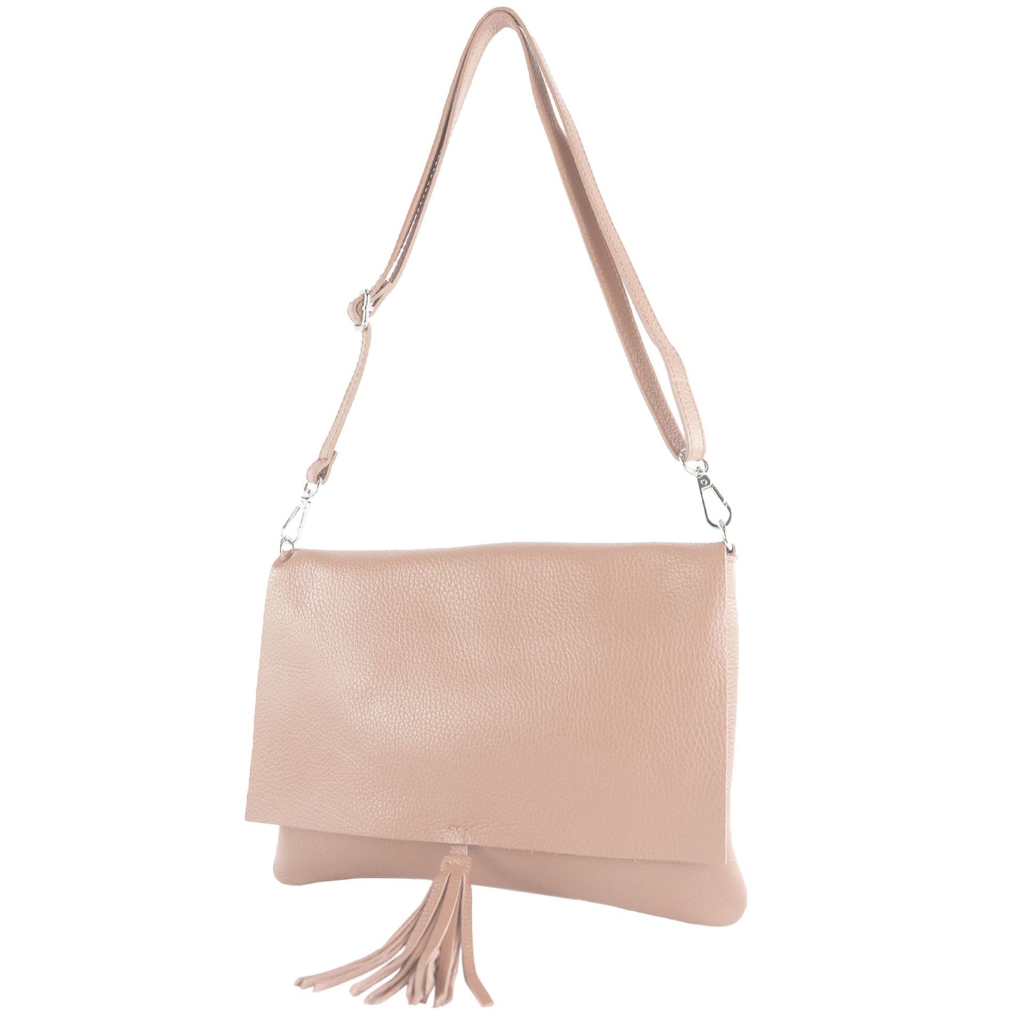modamoda de - T241 -  ital. Leder Clutch Umhängetasche Medium