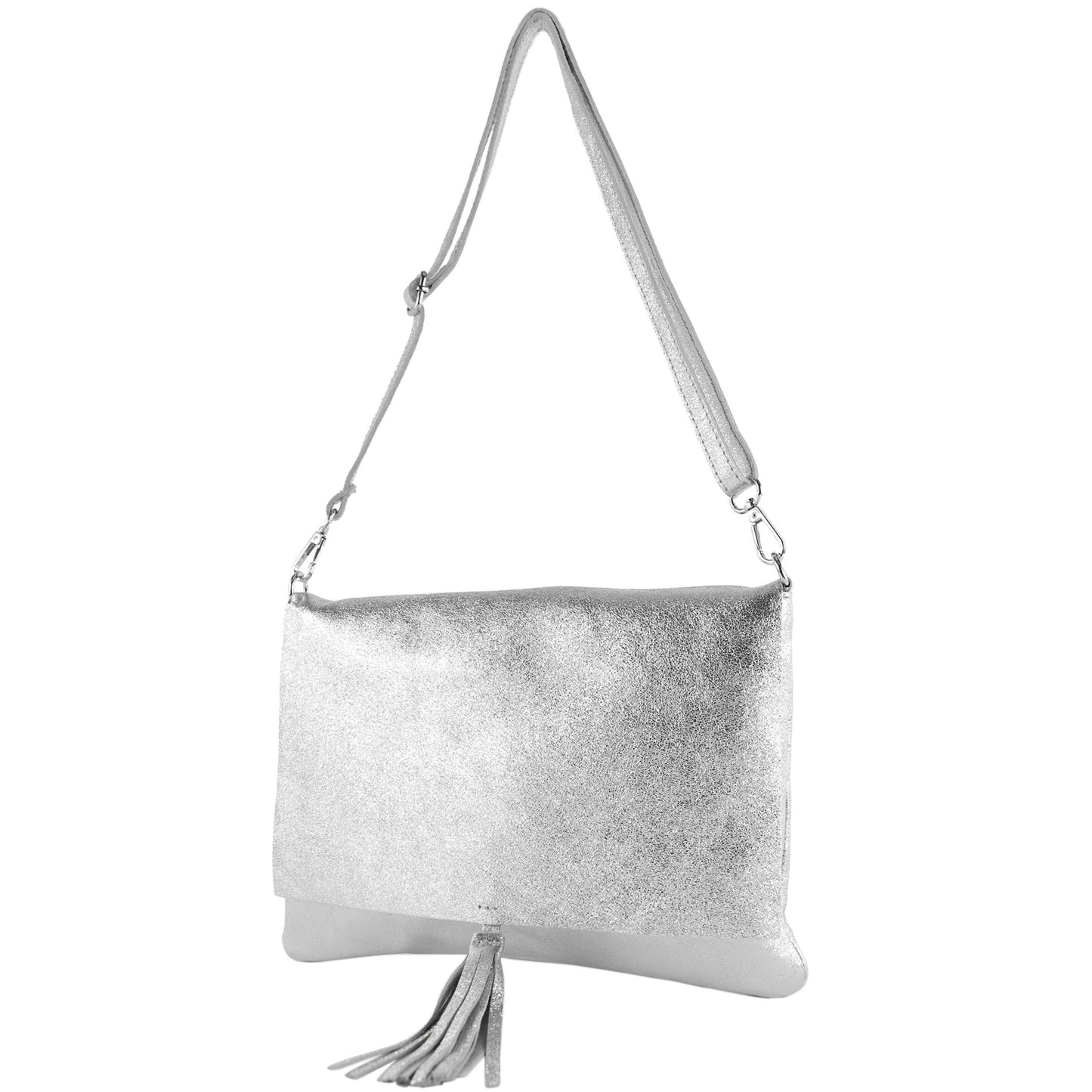 modamoda de - T241 -  ital. Leder Clutch Umhängetasche Medium